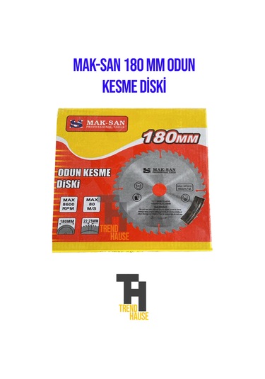 Mak-san Ahşap Testere Kesici 180 Mm Spiral Ağaç Sunta Kesme