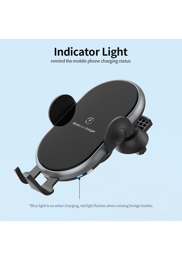 Xindoker X366 Otomatik Araç Kablosuz Şarj Tutucu - Motorlu Sensör, 10w Hızlı Şarj, 360 Döner, Gri Abs+silika Jel
