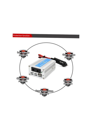 Yunboo 12v'den 220v'ye Dönüştürücü 100w Taşınabilir Araç Invertörü