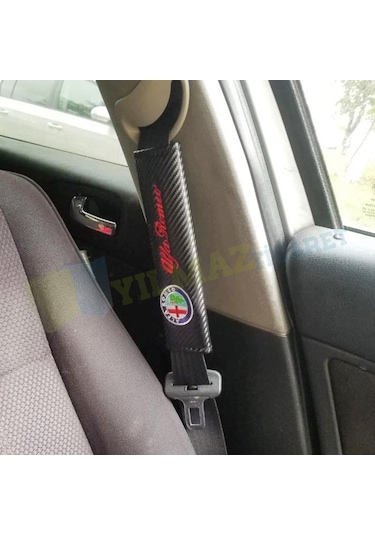 Alfa Romeo Logo Nakış Işleme Emniyet Kemer Pedi 2 Adet Kaliteli