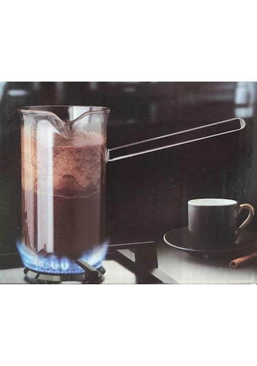 Ateşe Dayanıklı Cezve Borosilikat Cam Cezve 350 ML