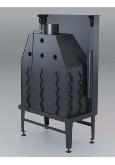 Schömne Elegance Düz Asansörlü Çelik Şömine Haznesi Düz 80 Lik