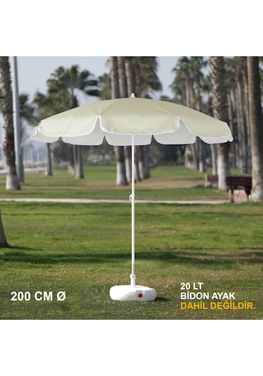 Krem Plaj Şemsiyesi 200 CM