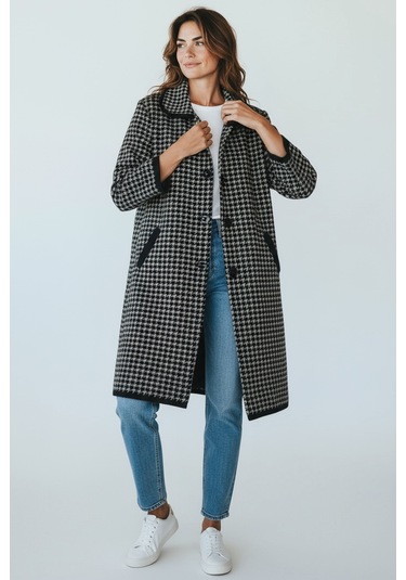 Kadın Önü Düğmelicepli Kalın Triko Hırka Vizon