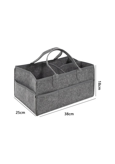 Trolley Gri El Keçe Bebek Bezi Çantası, Özelleştirilmiş Katlanabilir Anne Çantası, Keçe Saklama Seyahat Çantası, Anne Ve Bebek Çantası Gri