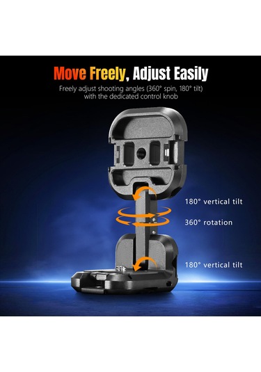 Djı Osmo Pocket 3 Startrc Metal L-şekilli Genişletme Braketi İçin Siyah