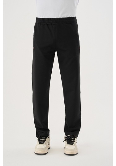 Shooter Sportswear Erkek Antrasit Mevsimlik Eşofman Altı Beli Lastikli Bağcıklı Rahat Kalıp Siyah