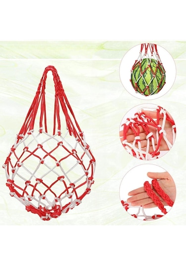 Suntek 6 Adet Karpuz Ağı Balkabağı Destek Kırmızı-beyaz