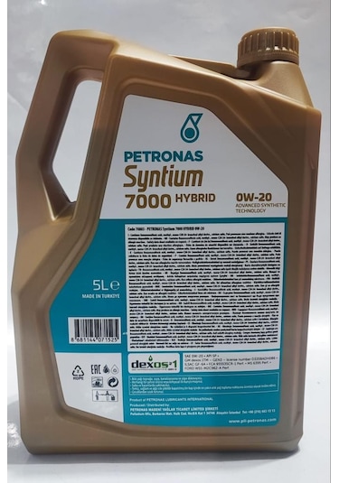 Petronas Syntium 7000 Hybrid 0W-20 Motor Yağı 5 L