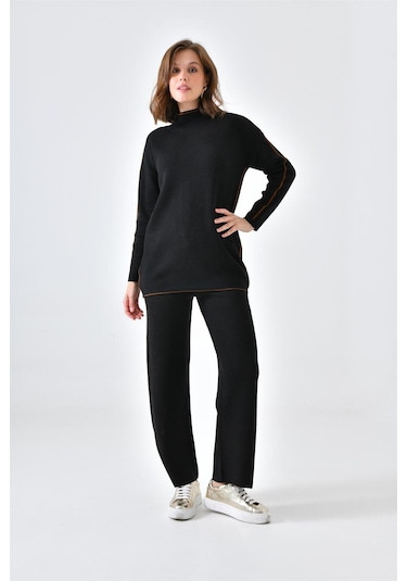 Ftz Women Kadın Çizgili İkili Takım Siyah 20563-siyah Siyah