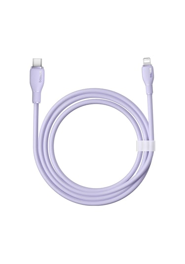 Baseus Pudding 1.2 M Hızlı Şarj Özellikli Type-C to Lightning 20 W Kablo Mor