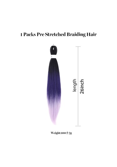 Mufunye 26 İnç Renk Geçişli Sentetik Örgü Saç - Çeşitli Renk Seçenekleriyle Yüksek Kaliteli Saç Uzantısı