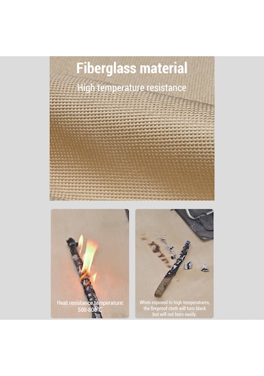 Geeroyoo Fiberglas Isıya Dayanıklı Piknik Mangal Ateş Engeli Matı - Isıl Yalıtımlı, Yangına Dayanıklı, 80x80 Cm M Boyutu Çok Renkli