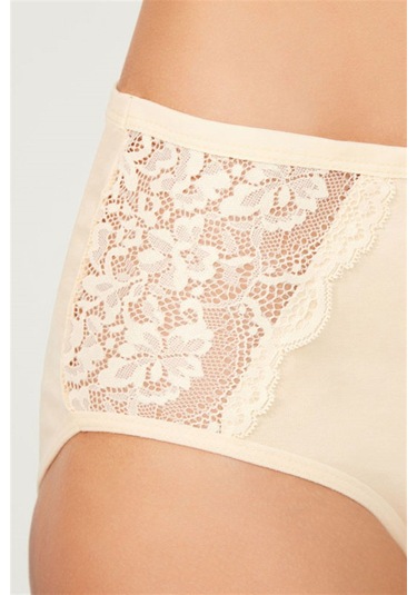 Dantel Detaylı Klasik Pamuklu Bato Külot 3'lü Paket - 3 Çok Renkli 5 Çok Renkli