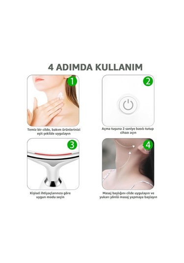 Yüz Ve Boyun Masaj Aleti Ems Cihazı Güzellik Cihazı 3 Programlı Yüz Masaj Aleti Sıkılaştırıcı Masaj Aleti Kırşıklık Giderici Masaj Aleti Isıtmalı Masaj Titreşimli Masaj Aleti Mg102q Çok Renkli