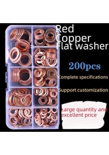 Gajeena 200 Adet Bakır O-ring Mermer Seti - Kaliteli Lehimli Paketleme İçin Sıkı Kapama Ve Dayanıklılık Sağlar