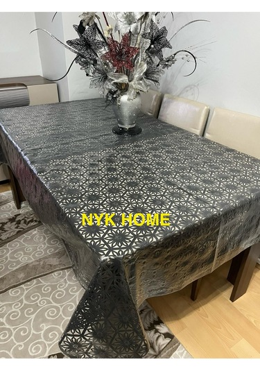 Hasır Desen Lüks Pvc Silinebilir Masa Örtüsü Tüm Renk Ve Ölçüler Siyah