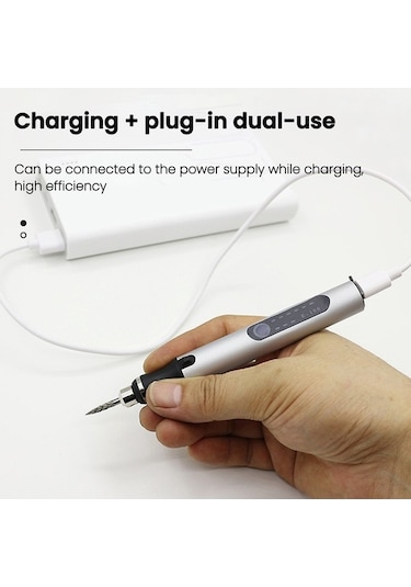 Novahub Çok Yönlü Oyma Kalemi, 3 Hızlı, Şarj Edilebilir, Led Ekranlı, Metal Ahşap İçin İdeal