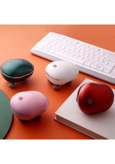 Elektrikli Baş Ve Saç Derisi Masaj Cihazı Kedi Su Geçirmez Vücut Masaj Cihazı - Yeşil Çok Renkli