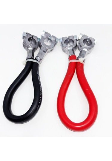 2 Adet 35 Mm2 Akü Birleştirici Ara Kablosu 35 Cm Uzunluğunda Ccabt35s030-t3