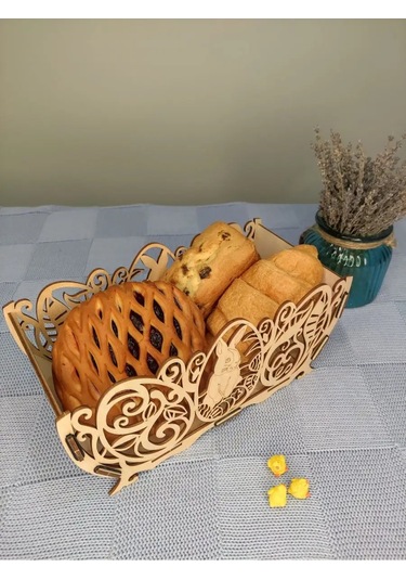 Woodiks Durulama Sırtlı Sepet Ekmeklik - Tavşan 155221114 Bej Açık