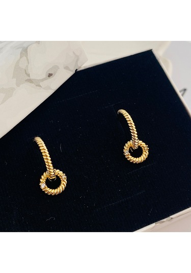 Halka Sallantılı Küpe Serenay Küpe Kararmaz Xuping Gold Gold