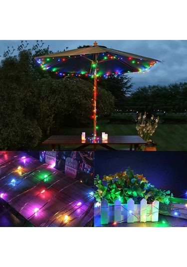 Teltree Güneş Enerjili 200 Led İp Lambası - 20m Su Geçirmez Bakır Tel, 8 Aydınlatma Modu, Dışarı/içeri, Bahçe, Düğün Dekorasyonu Diğer