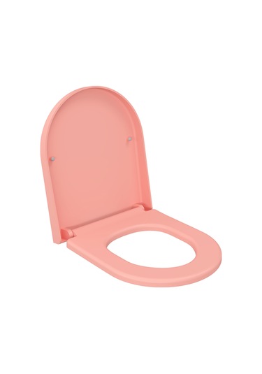 Bocchi Pure S Kısa Klozet Kapağı Mat Somon A0302-032 Beyaz