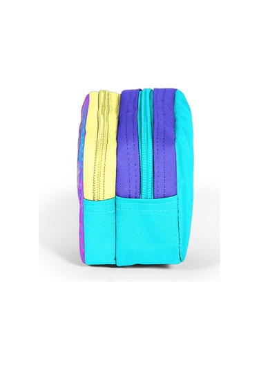 Coral High Kids Lavanta Turkuaz Kulaklıklı Kız Desenli İki Bölmeli Kalem Çantası 12071