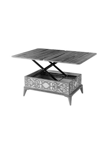 Zerenland114 Akıllı Sehpa 3 Kademeli 6 Farklı Fonksiyonlu Sihirli Sehpa Ekru