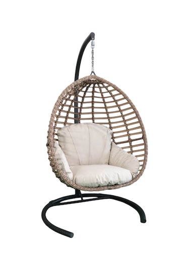Monalin Home Garden Sofya Classic Rattan El Örgüsü Bahçe & Balkon & Teras Salıncağı Kahverengi