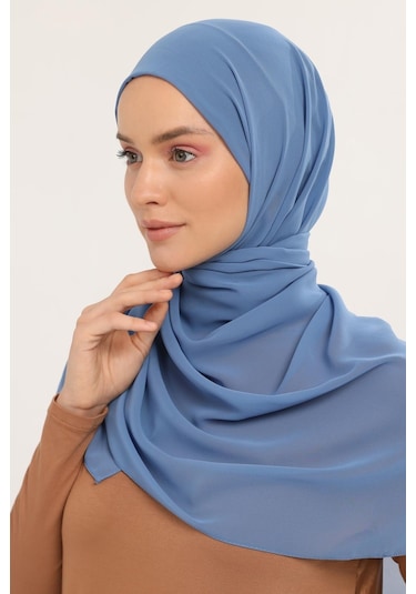 Hazır Pratik Lüks Geçmeli Lastikli Boneli Şifon Şal Kot