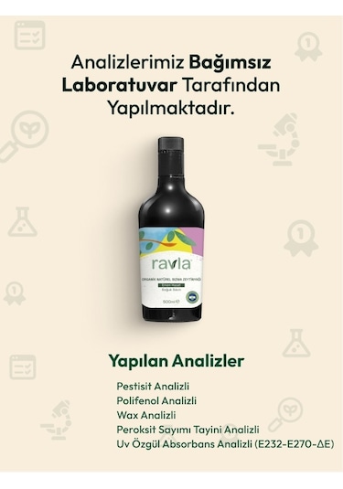 Ravla Organik Zeytinyağı Bebek ve Çocuklara Özel Yüksek Polifenol Serisi 500 ML