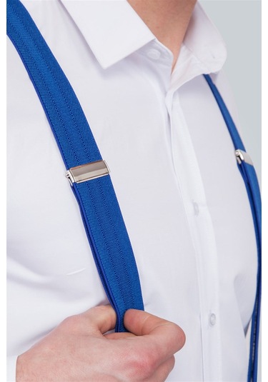 Tudors Erkek Pantolon Askısı Saks Mavi