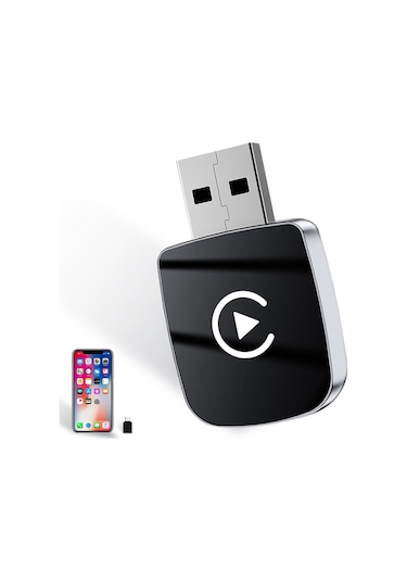 Maiyame 2025 Güncellenmiş Kablosuz Araç Bağlantı Adaptörü - Apple Carplay & Android Auto Desteği, Bluetooth 5.0/wifi, Usb/type-c, İphone İos 10+ Uyumlu