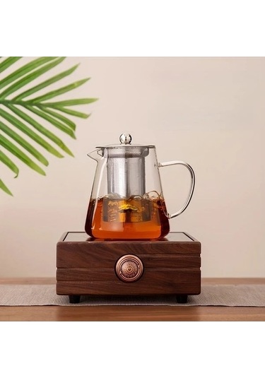 Fastbuy Turcoshop11 Mavi Cam Demlik Ve Fincan Seti, Isıya Dayanıklı Çay Yapım Kiti