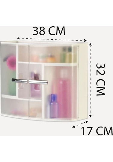 Primanova 084 Banyo ve Ecza Dolabı Naturel Kapaklı