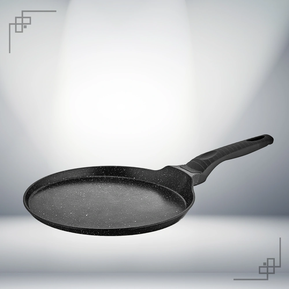 Zümrüt Krep Tavası 26 Cm Siyah