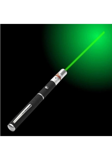 Gp-301 Yeşil Lazer Pointer 100 Mw 10 Km Etkili Kalem Lazer 5 Baş Siyah