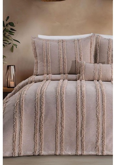 Ways Şönil Çift Kişilik Yatak Örtüsü Cappucino Cappuccino