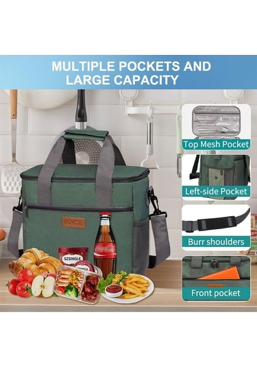 Pazly İç İçe Soğuk/sıcak Tutucu Yemek Çantası - Su Geçirmez, Hafif, Çok Amaçlı, 0.3kg, İş Ve Seyahat İçin Çok Renkli