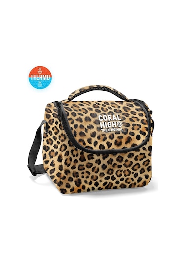 Coral High Thermo Beslenme Çantası - Kız Çocuk, Kahverengi Leopar Kahverengi