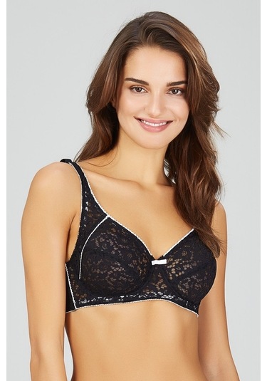 Kom Vintage Klasik Sütyen Toparlayıcı Dantelli Telli Kapsız