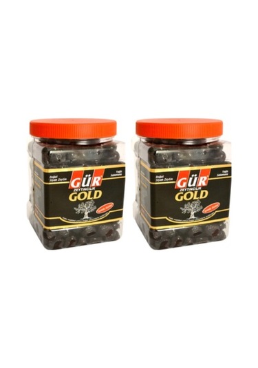 Gür Gold Doğal Yağlı Salamura Siyah Zeytin Pet 2 x 1 KG