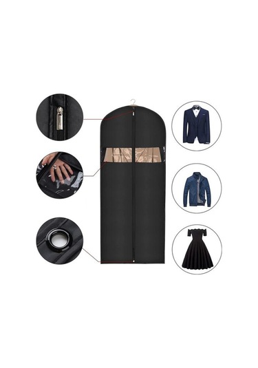 Şeffaf Pencereli Fermuarlı Giysi Asma Toz Örtüleri Böcek Geçirmez Tamamen Kapalı Diğer