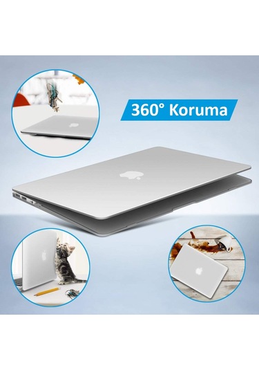 13" Macbook Uyumlu Pro M2 A2686 Mavi Mermer Kılıf Koruyucu Kapak Cmptm2-133bm