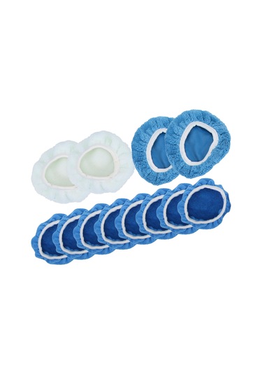 Moveevo 5-6 İnç Araç Polisaj Makinesi İçin Fiber Tampon Pad Seti - 8 Adet Polisaj, 2 Adet Cila Ve 2 Adet Mercan Kumaş Pad İle Tekrarlı Kullanım