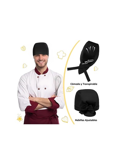 Youtek 6'lı Pamuklu Mutfak Şapka Seti - Ayarlanabilir, Yalıtkan Yağ Ve Ter İçin, Fırıncılık & Catering Uygun