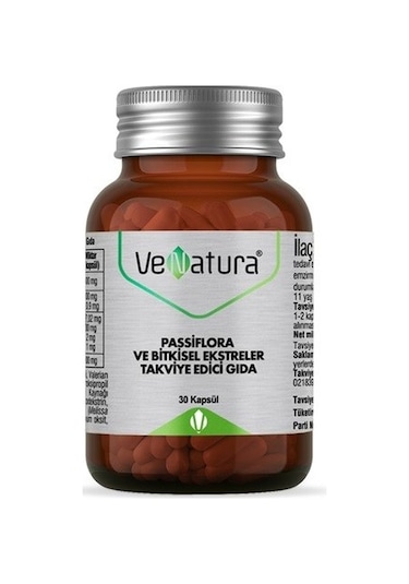 Venatura Passiflora Ve Bitkisel Ekstreler 30 Kapsül