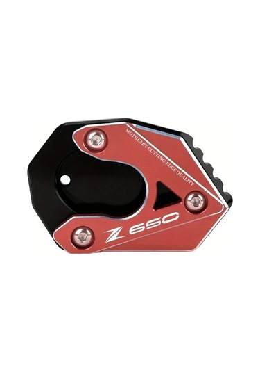 Chuangyinshop Kawasaki Z650 Z650rs 2016 2023 Motorcycle Kickstand Pad Red Durable Aluminum Outdoor Parking Stability